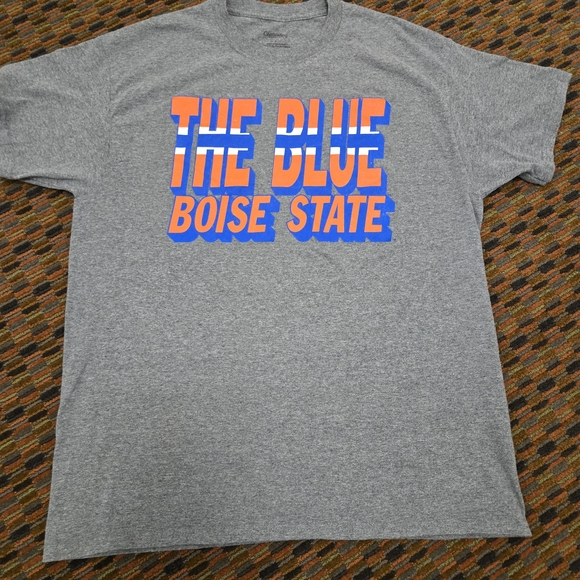 Captivating Other - Boise State Broncos T Shirt Large Gray The Blue College Football Graphic Tee